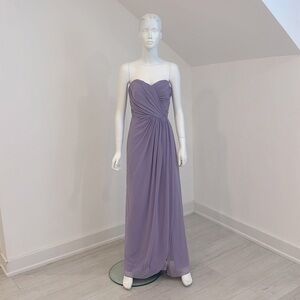 NWT SAMPLE DESSY 2882 size 10 Passion (Violet) Lux Chiffon strapless Pristine